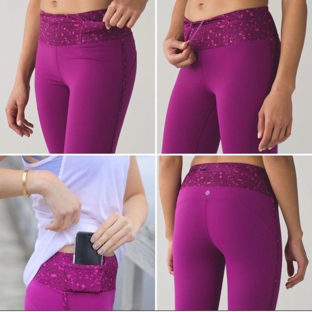 Purple Cropped Leggings - Picture 4 of 4